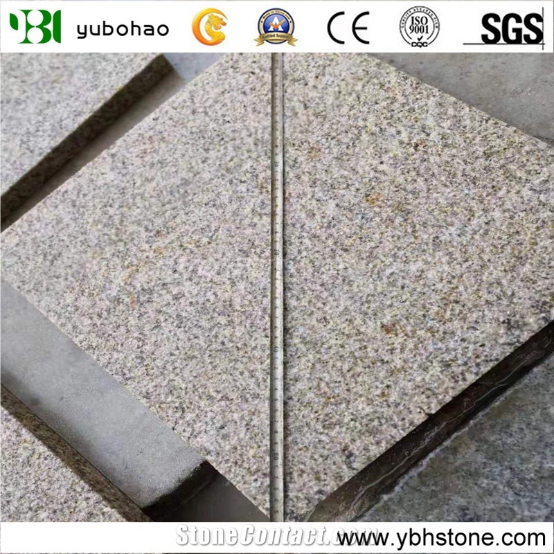 Rusty Yellow/Bushhammered Granite Floor Tiles