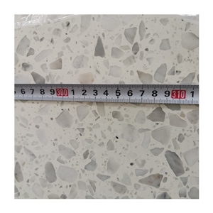 Artificial Stone White Terrazzo Slabs for Flooring