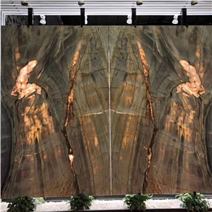 Chile Rainbow Marble Bookmatched Translucent Stone