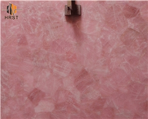 Pink Crystal Semiprecious Stone Slabs