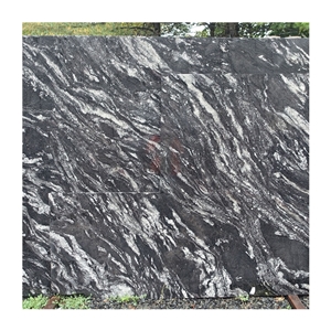 Polished Atacama Black Granite Slab for Design