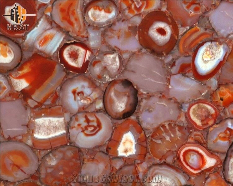 Red Agate Semiprecious Stone Slabs and Tiles