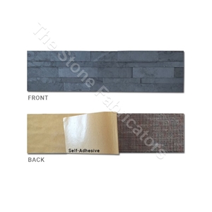 Black Slate Peel and Stick Veneer Stone Wall Panel