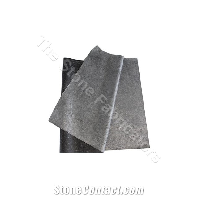 Silver Grey Slate Stone Veneer Sheet, Slate Stone Thin Flexible Fabric Fleece Veneer Sheet