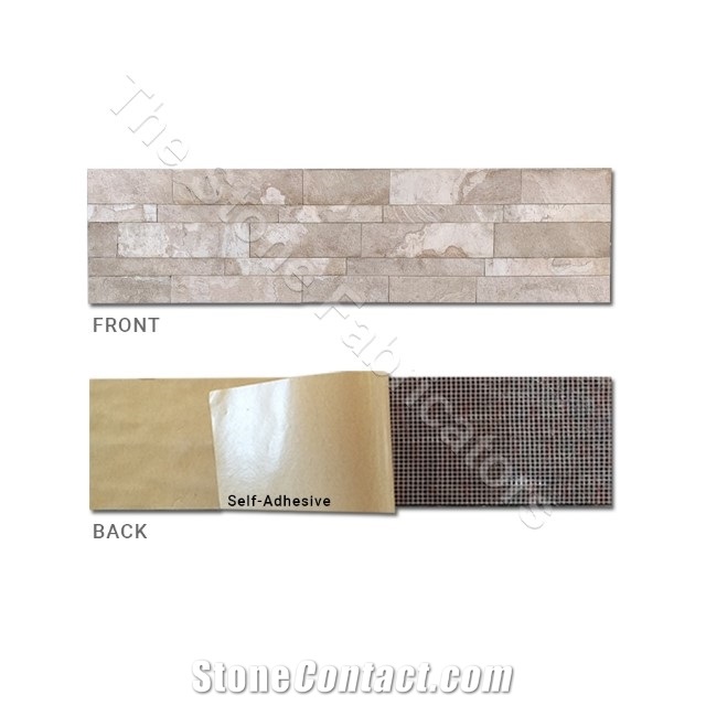 Tan Slate Peel and Stick Veneer Stone Wall Panel