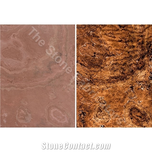 Terra Red Translucent Stone Veneer Sheet