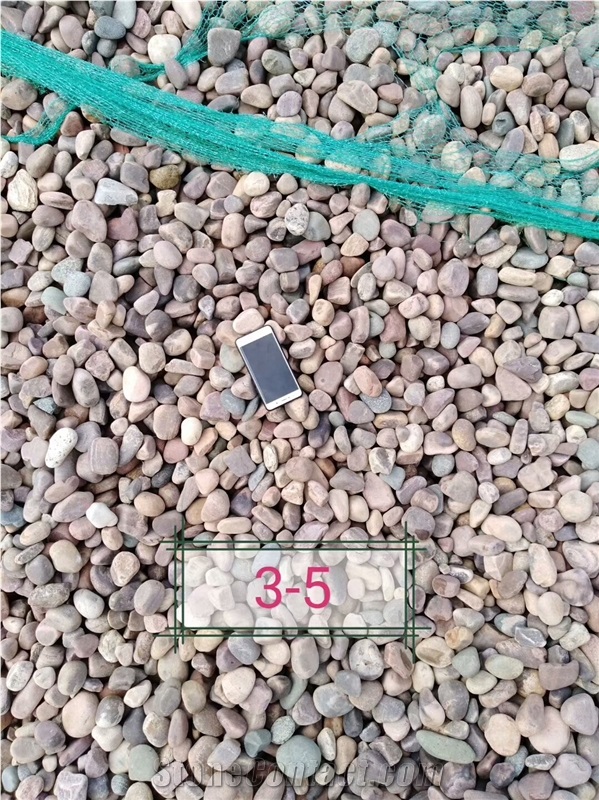 Washed Pebble Mixed Color Cobblestone Steping