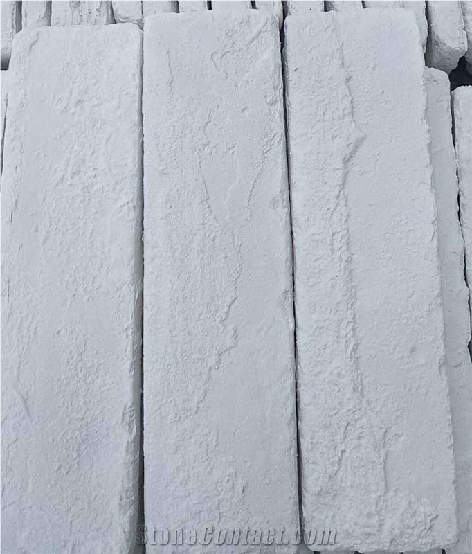 White Artificial Narrow Brick Faux Brick