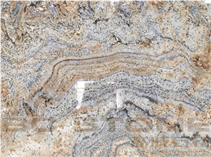 African Canyon Granite Slabs, Yellow/Brown