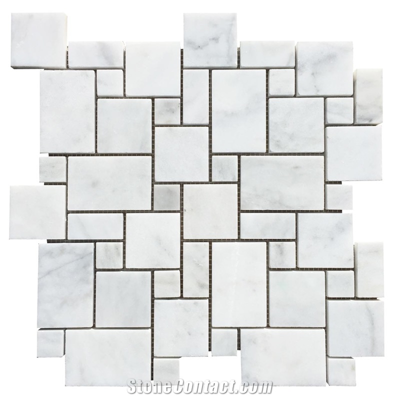 Carrara White Marble Mosaics - Mini Pattern