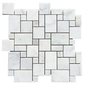 Carrara White Marble Mosaics - Mini Pattern