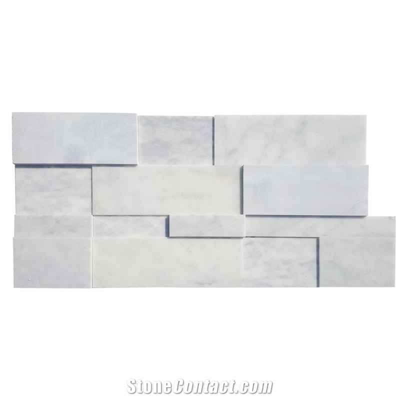 Carrara White Polished Marble Facade