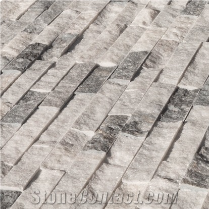 Harbor Gray Marble Stacked Stone Ledger Panel