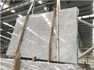 Bianco Carrara White Polished Marble Floor Tiles
