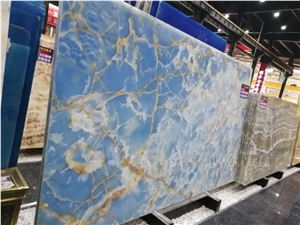 Blue Onyx Tile for Background Wall Application