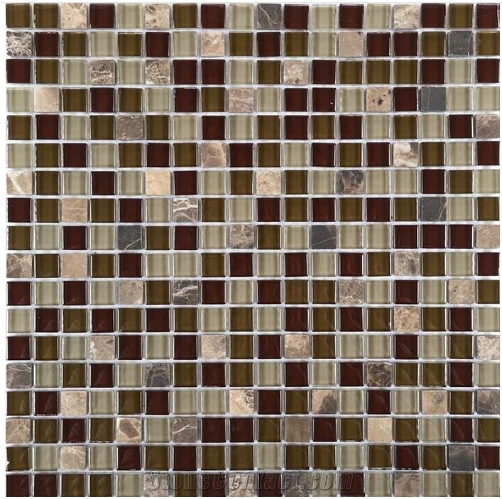 Art Pattern Design Brick Floor Glass Mosaic Tiles