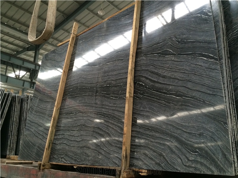 China Antique Wooden Polished Marble Walling Slabs