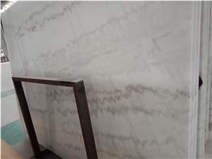 China Guangxi White Polished Marble Walling Slabs
