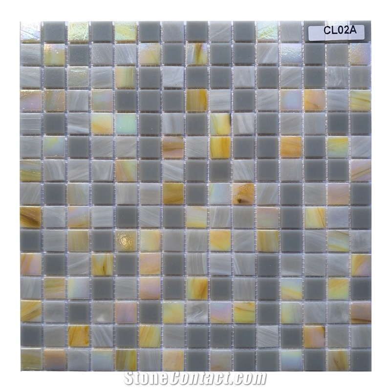 Glass Mosaic Tiles Artificial Kitchen Pool Design