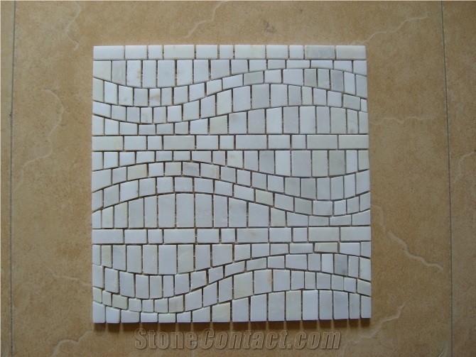 Grey Marble Natural Stone Mosaic Floor Tiles
