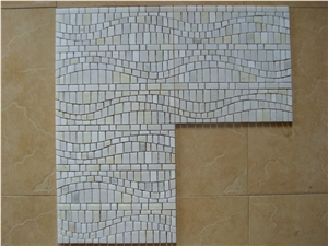 Grey Marble Natural Stone Mosaic Floor Tiles