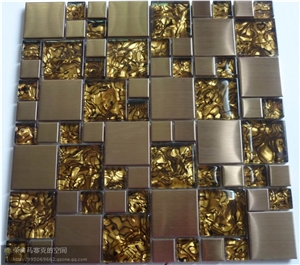Home Hotel Decoration Stone Stainless Mosaic Tiles
