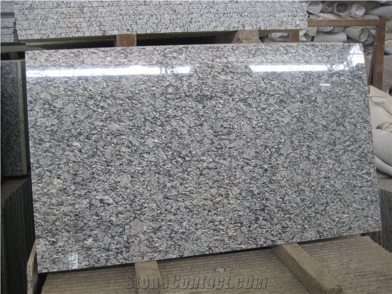 Polished China Spray White Granite Grey Stone Ties