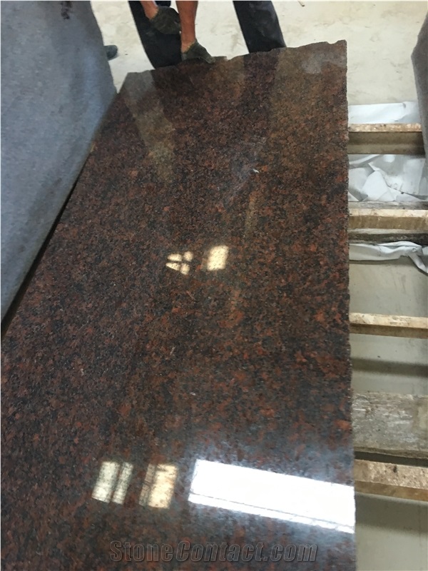 Polished Tan Brown Granite Wall Application Slabs
