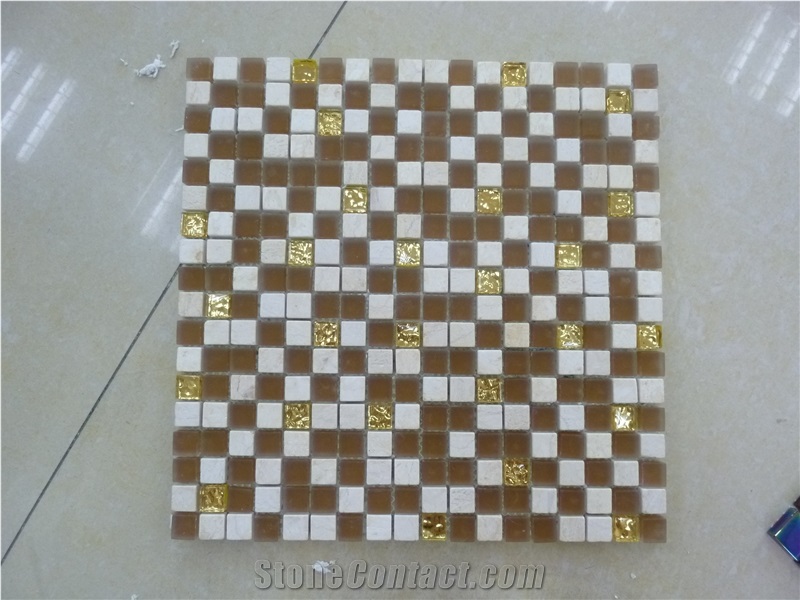Tiles Of Crystal Mosaic Stones Hotel Decoration