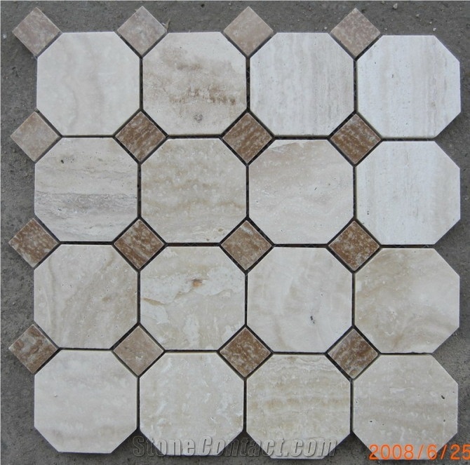 White Marble Natural Stone Mosaic Floor Tiles