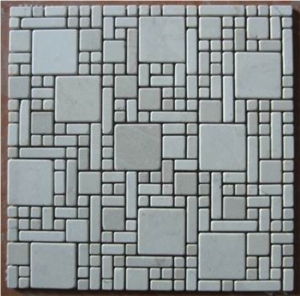 White Marble Natural Stone Mosaic Floor Tiles