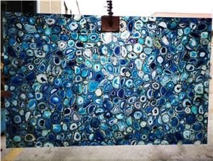 Blue Agate Stone Slabs for Countertop