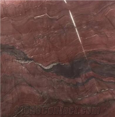 Colored Marble Red Silk Marble Slab