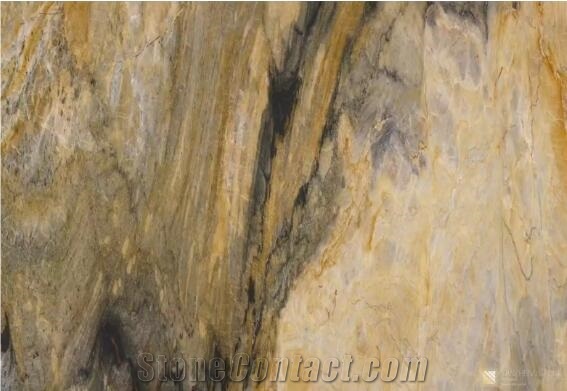 Flame Golden Marble Onyx for Interior Background