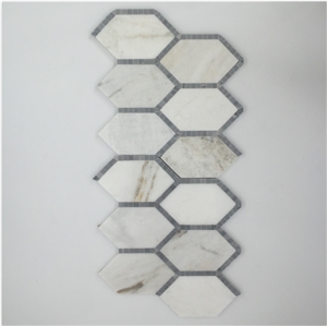 Ianca Marblea White Stone Hexagon Mosaic