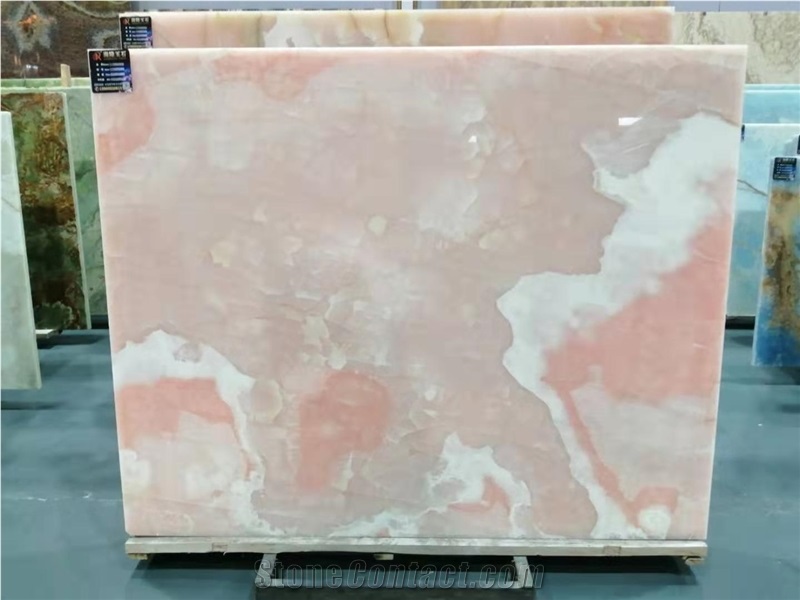 Natural Pink Onyx Stone for Background