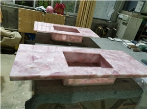 Pink Gemstone Vanity Sink