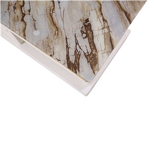 Rectangle Roman Impression Marble Tabletop