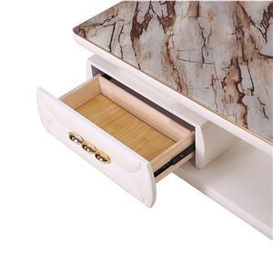 Rectangle Roman Impression Marble Tabletop