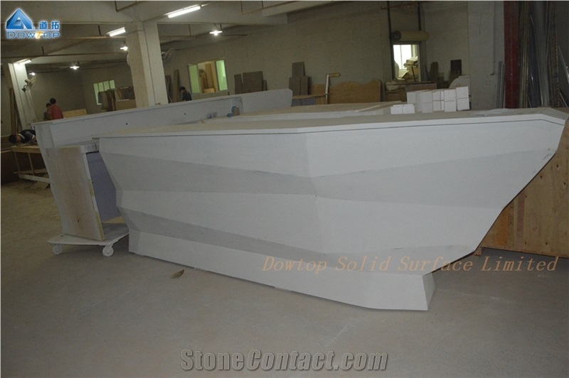 Artificial Stone White Bar Top Hotel Bar Counter