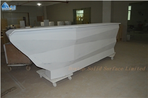 Artificial Stone White Bar Top Hotel Bar Counter