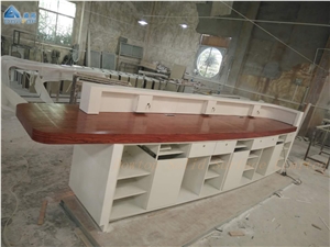 Corian Stone Furniture White Reception Counter