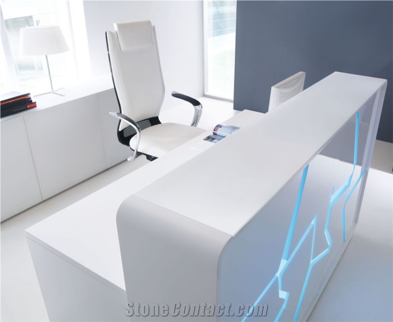 Custom Design Hotel Furniture Reception Desk Led