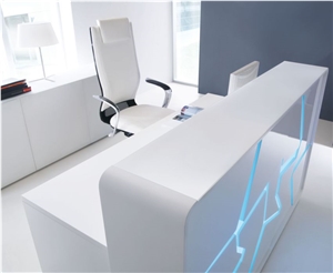Custom Design Hotel Furniture Reception Desk Led
