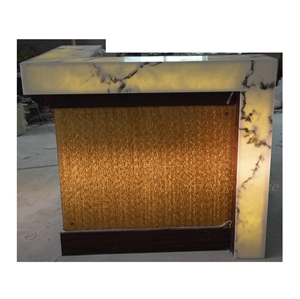 Golden Led Translucent Stone Bar Counter