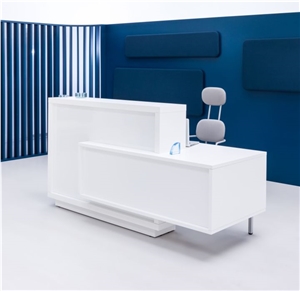 Hospital Furniture White Durable Reception Desk