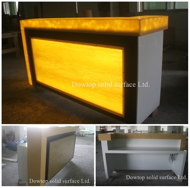 Led Lighted Glowing Artificial Onyx Bar Counter