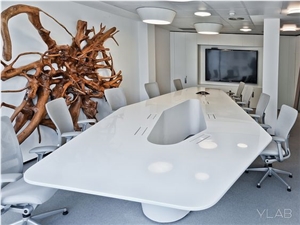 Luxury White Conference Table for Boardroom