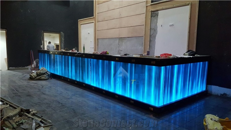 Modern Led Illuminated Club Bar Counter Tops