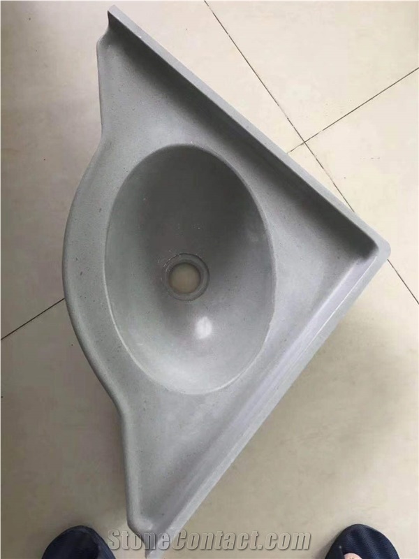 Pure White Solid Surface Special Shaped Sink